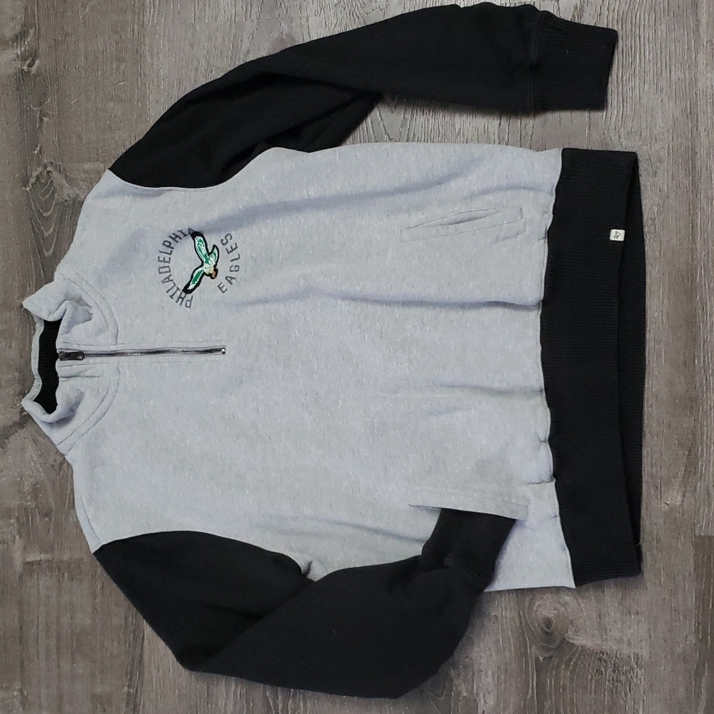 47 PHILADELPHIA EAGLES STRIKER LONG SLEEVE 1/4 ZIP FASHION PULLOVER Sz XL